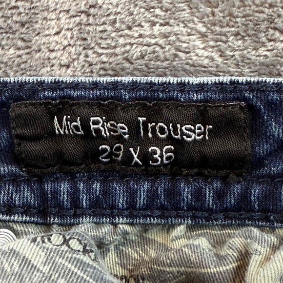 Rock & Roll Cowgirl Women's Jeans Mid Rise Flare Trouser Size 29X36 - Picture 5 of 13